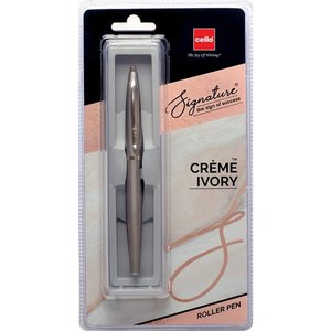 Cello Creme Ivory Roller Pen Blue