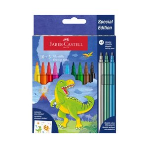 Faber Castell Dinosaur Felt Tip Pen 10+3 Colors