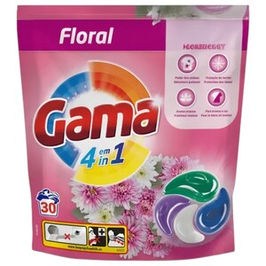 Gama 4In1 Pods Laundry Detergent Floral 30 Pieces