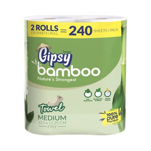 Gipsy Kitchen Towel Medium Bamboo 2Rolls 240Sh