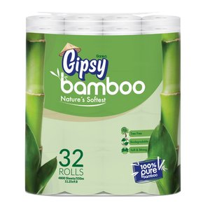 Gipsy Toilet Paper Bamboo 32Rolls 3Ply