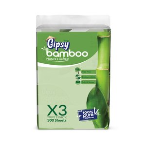Gipsy Facial Tissues Bamboo Triple Pack 3X300sh