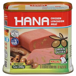 Hana Chicken Luncheon Meat With Green Olives 340G