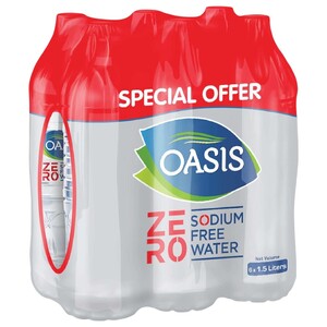 Oasis Mineral Water Zero Sodium 1.5L X6