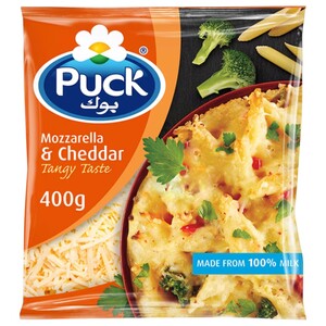 Puck Shredded Mozzarella & Cheddar 400G