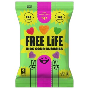 Free Life Kids Sour Gummies Sour Mixed Fruits 34G