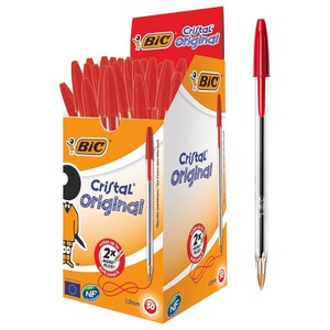 Bic Ballpoint Pens Cristal Original Medium Red