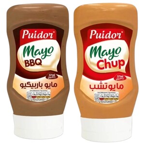 Puidor Mayo Bbq 321Ml + Mayo Chup 321Ml