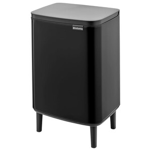 Eko Stella Pedal Bin Stainless Steel Black Square 9L