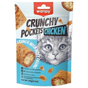 Wanpy Cat Food Crunchy Pockets Chicken 60G