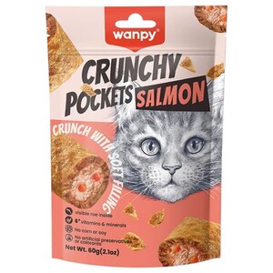 Wanpy Cat Food Crunchy Pockets Salmon 60G