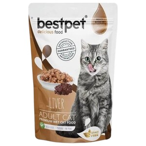 Bestpet Adult Cat Food Liver In Jelly 85G