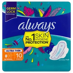 Always Pads Ultra Thin Light Flow 10 Pieces