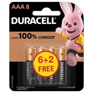 Duracell Aaa Battery 6 + 2 Pieces Free