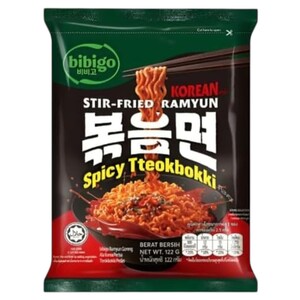 Bibigo Noodles Stir Fried Ramyun Spicy Tteokbokki 122G