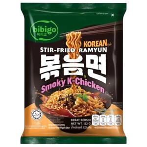 Bibigo Noodles Stir-Fried Ramyun Smoky K-Chicken 122G