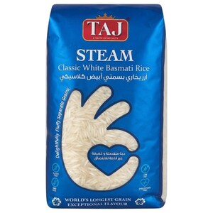 Taj Basmati Rice Steam Classic White Basmati Rice 2Lbs