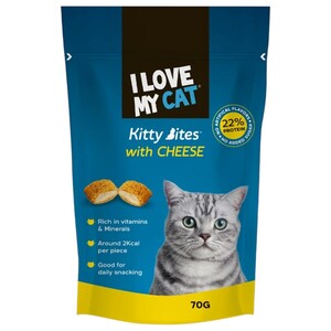 I Love My Cat Kitty Bites With Cheese 70G
