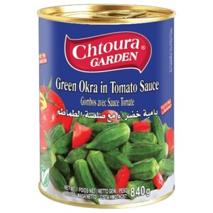 Chtoura Garden Green Okra In Tomato Sauce 840G