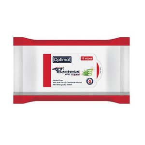 Optimal Wet Wipes Antibacterial 15 Sheets