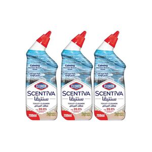 Clorox Scentiva Toilet Cleaner Calming Red Sea Breeze Scent 709 Ml Pack Of 3
