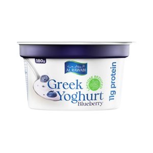 Al Rawabi Greek Yoghurt Blueberry 180Gm
