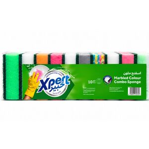 Xpert Marbled Colored Combo Sponge 10 Pcs