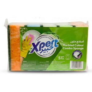 Xpert Marbled Colored Combo Sponge 5 Pcs