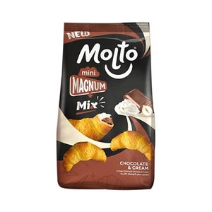 Molto Mini Croissant Chocolate & Cream 70G