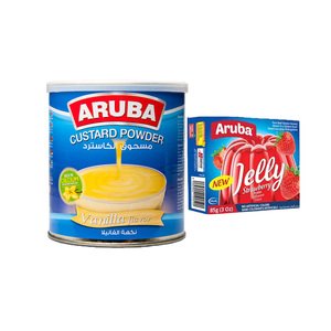 Aruba Custard Powder Vanilla 300G + Jelly Free