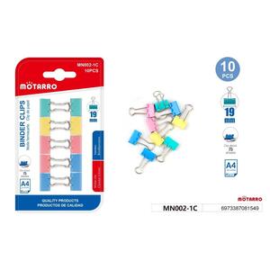 Binder Clips Mn002-1C/2C/3C/4C Asst