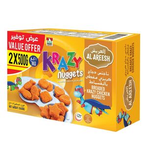 Al Areesh Krazy Chicken Nuggets, 500 Gr Pack Of 2