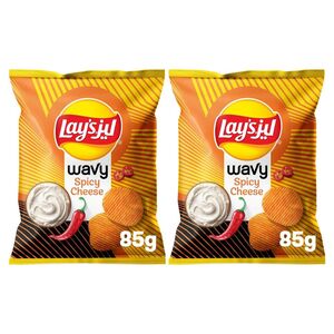 Lays Wavy Potato Chips 85 Gr Pack Of 2