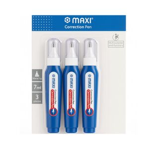 Maxi Correction Pen Metal Tip 7 Ml 3 Pcs