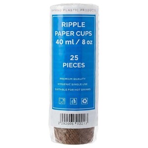Ripple Paper Cup 8Oz 40Ml 25 Pieces