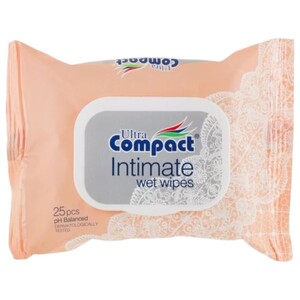 Ultra Compact Intimate Wet Wipes 25 Pieces