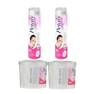 Petals Makup Pad 80 Pcs Pack Of 2 + Buds 200 Pcs Pack Of 2