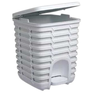 Primanova Plastic Pedal Bin White