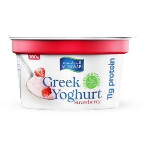 Al Rawabi Greek Yoghurt Strawberry 180G