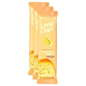 Long Chips Mashed Potato Snack Cheese 75G X3