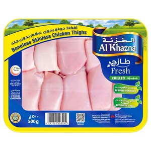 Al Khazna Fresh Chicken Thighs Boneless 500G