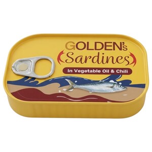 Golden's Sardines In Vegetable Oil & Chili 125G