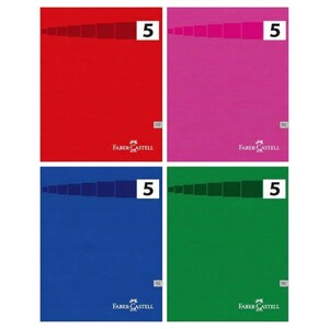 Faber Castell A4 Spiral Notebook 5 Subjects 192 Sheets Squared 70G