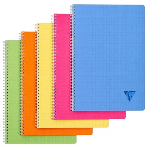 Clairefontaine Linicolor Fresh A4 Spiral Notebook Fluo Squared 50 Sheets 90G