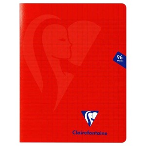 Clairefontaine Mimesys Stapled Notebook Red 96 Pages 17 X 22Cm 90G