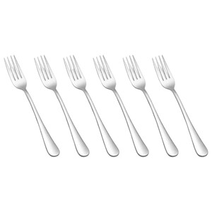 Stainless Steel Forks Sliver 6 Pieces