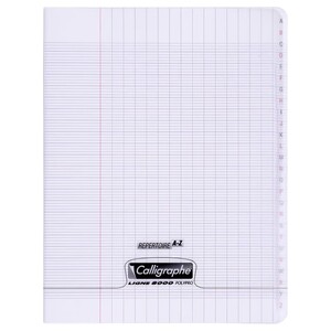 Clairefontaine Calligraphe Polypro Notebook Stapled Alphabetical Directory 17 X 22Cm 96 Pages 90G