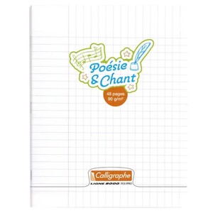 Clairefontaine Calligraphe 8000 Polypro Poetry And Song Notebook 17 X 22Cm 48 Pages 90G