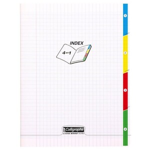 Clairefontaine Calligraphe 8000 Polypro 4 Index Notebook 24 X 32Cm 140 Pages 90G