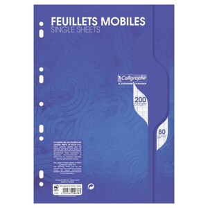 Clairefontaine Calligraphe Ligne 7000 Loose Leaf Sheets A4 200 Pages 80G